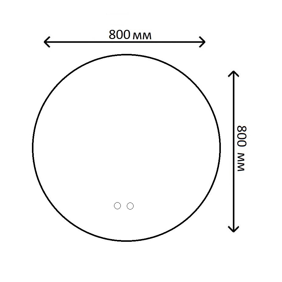 Зеркало Costabell 80*80 см, сенсорный переключатель 4500К, DW80BROT-01