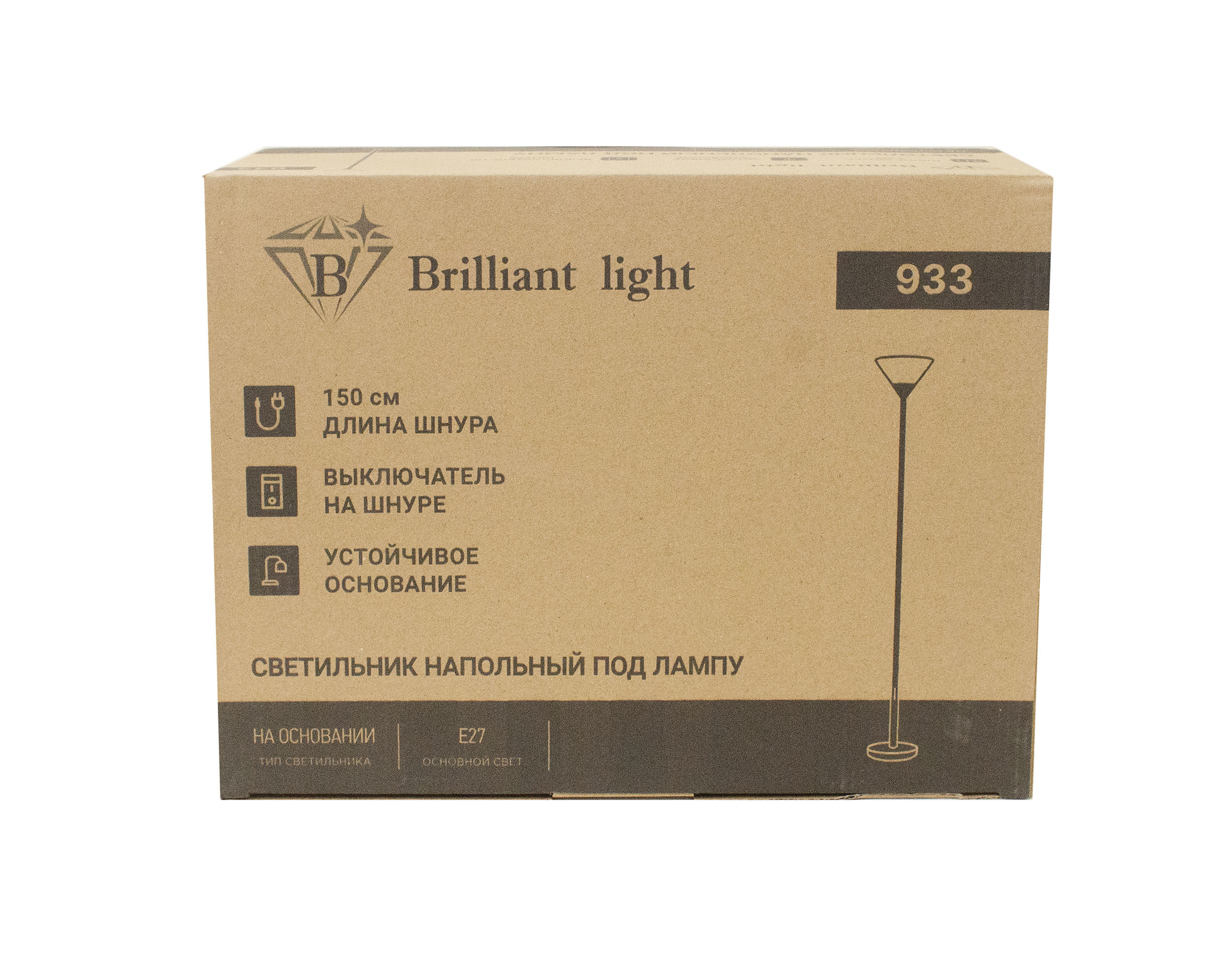 Светильник напольный Brilliant light 933 E27 черный