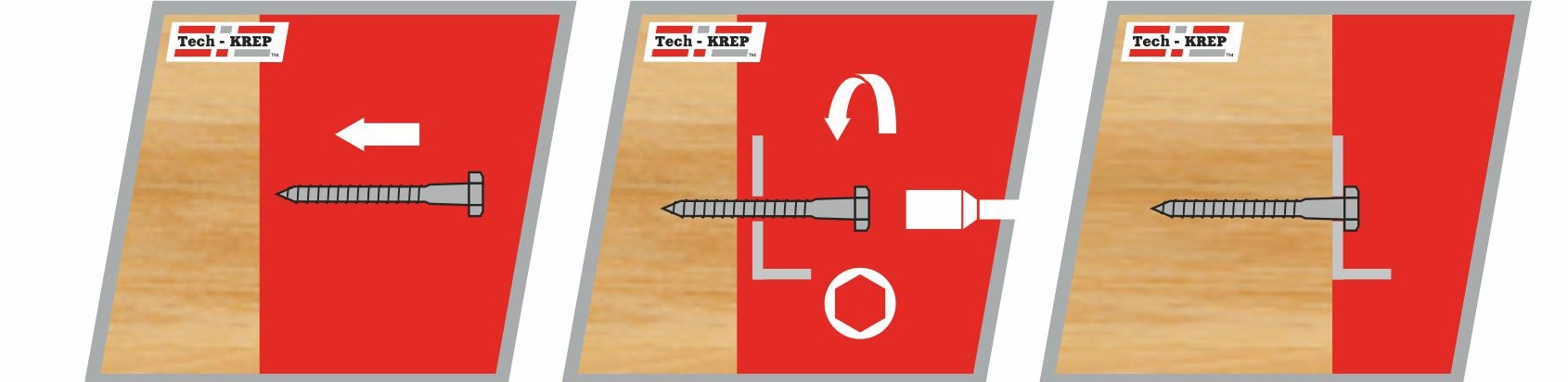 Шуруп Tech-Krep 8х50мм сантехнический, 2 шт