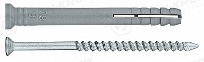 Дюбель-гвоздь Tech-Krep 6х60 мм потайная манжета, полипропилен, 14 шт