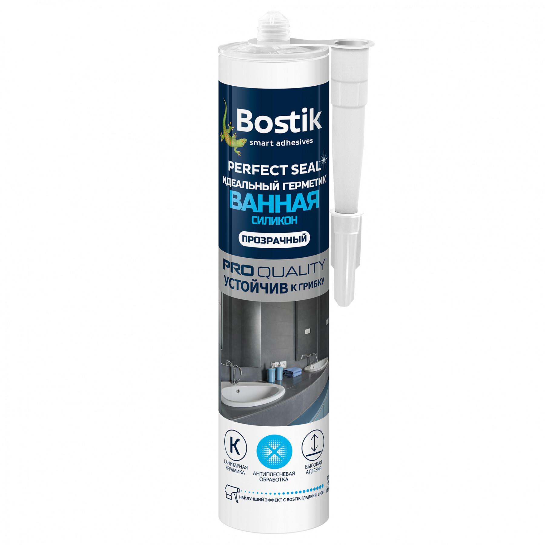 Герметик Ванная Силикон прозрачный Bostik Perfect Seal 280мл