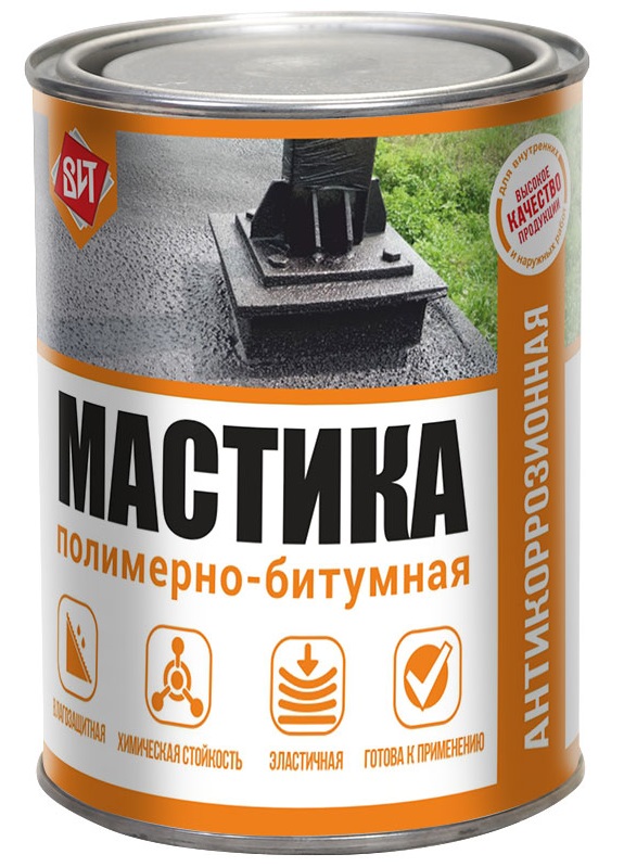 Мастика полимерно-битумная 0,8 кг