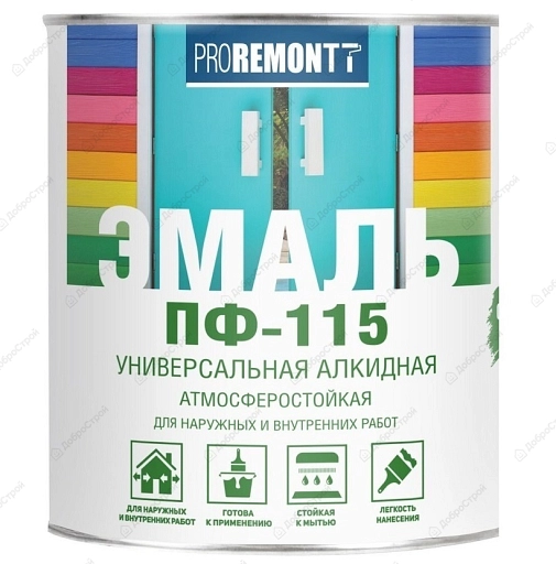 Эмаль ПФ-115 Proremontt 1,9 кг, серый