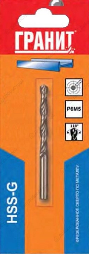 Сверло по металлу Гранит 4х75/43, HSS-G, 1 шт