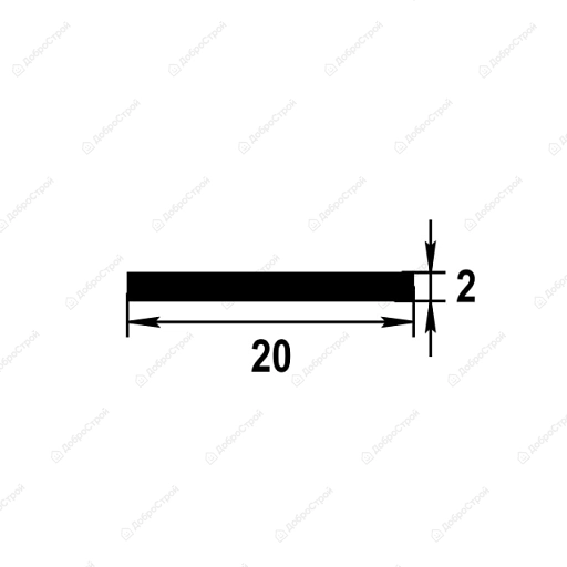 Штанга плоская 20*2*1м