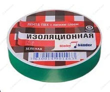 Изолента ПВХ Klebebander 15 х 10 зеленая  арт.ТIK553Т/200/5