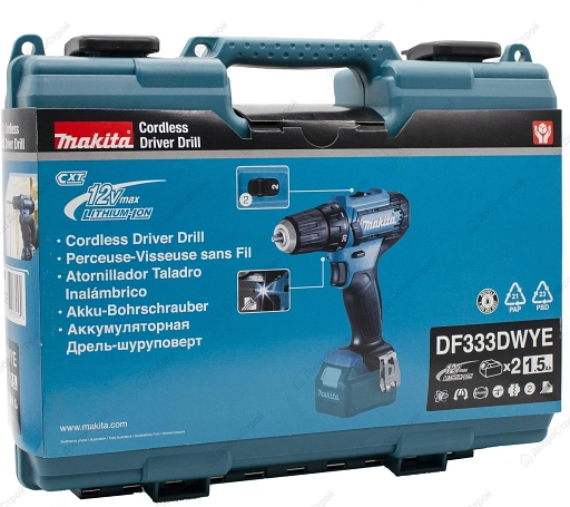 Дрель аккумуляторная Makita DF333DWYE