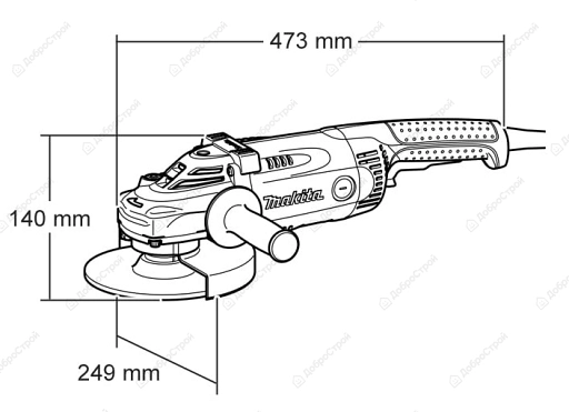 Углошлифмашина Makita GA9020SF, 2200 Вт, 230 мм