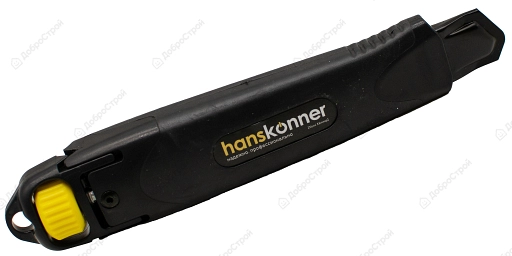 Нож Hanskonner HK1076-08-01 18мм, обрезиненный корпус